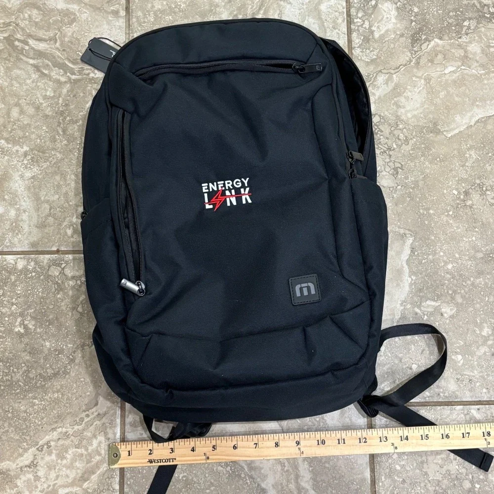 TravisMathew  Backpack Black Mens Travel Laptop Bag New